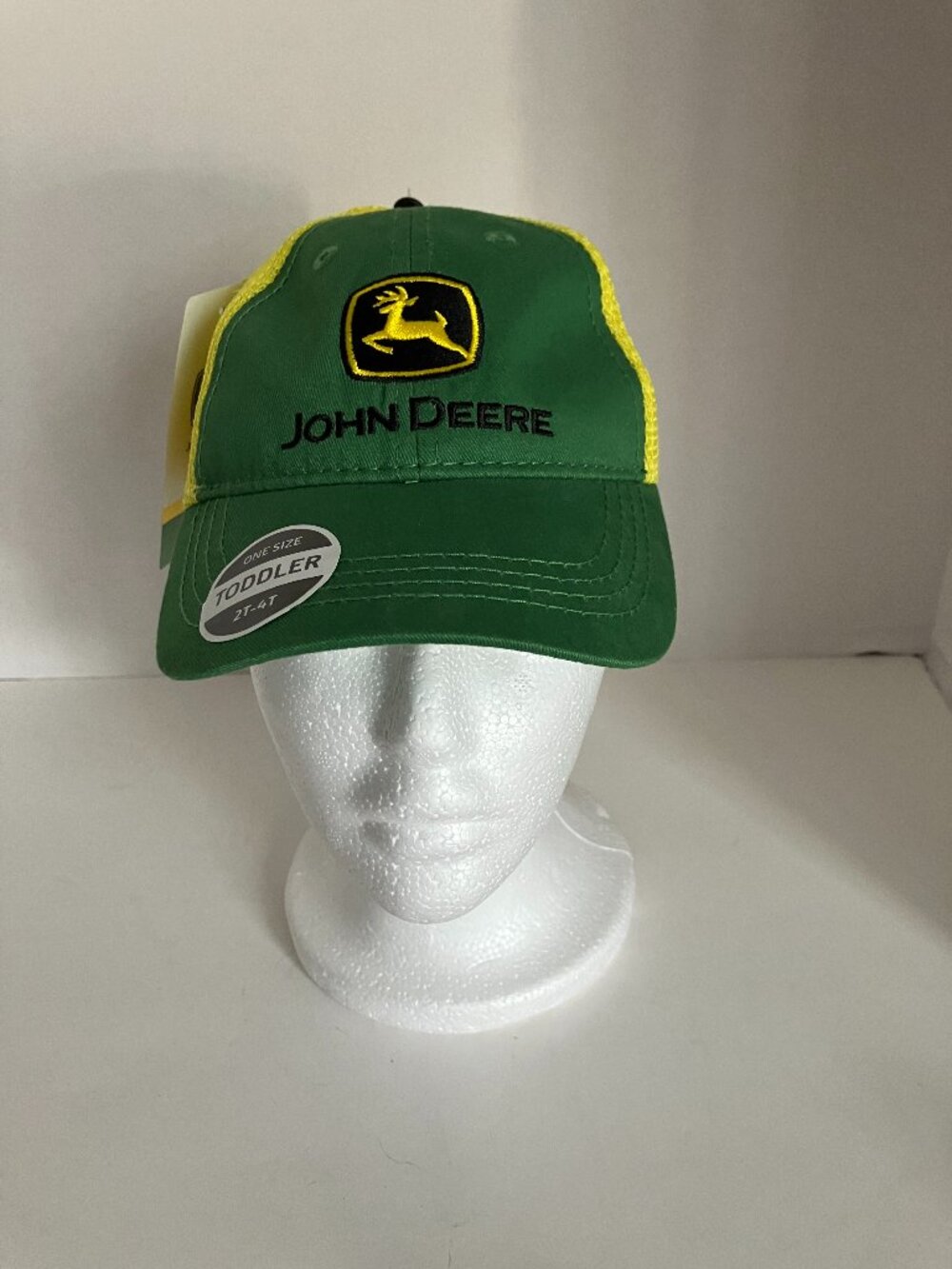 John Deere Toddler Size Green Yellow Mesh Snapback Tractor Trucker Cap/Hat New